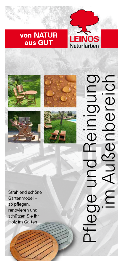 Titel Info-Flyer zur Pflege und Reinigung von Gartenmöbeln