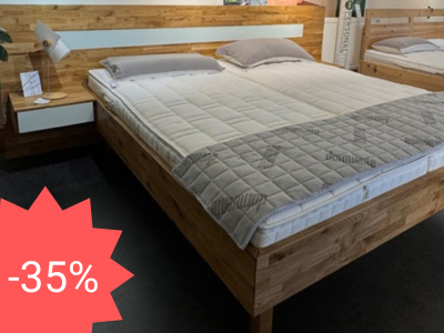 Massivholzbett aus Eiche von Trend als Ausstellungsstück bei Fischers NeuArt 35% günstiger kaufen