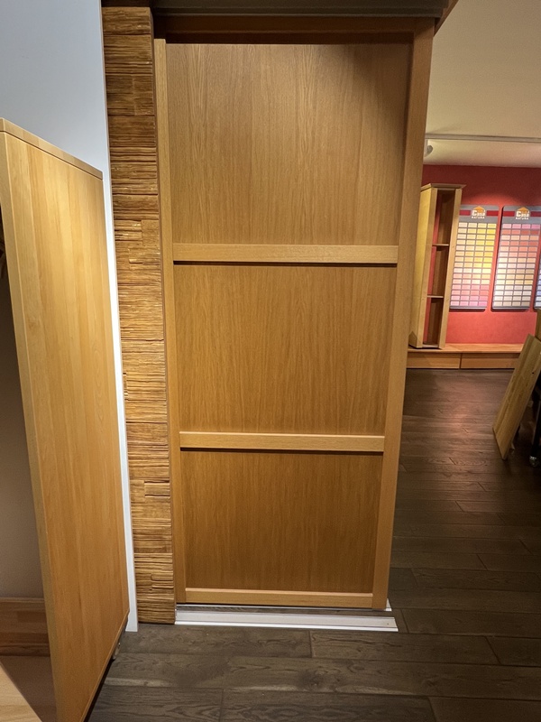 Gleittüre in Eiche Rahmenkonstruktion gleittüre eiche schiebetüre rahmen fischersneuart